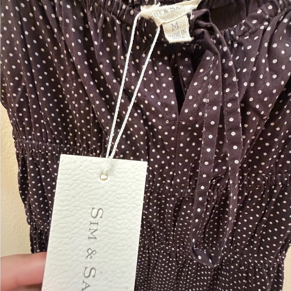 Spaghetti Strap Polka Dot Dress - Black - Picture 5 of 5